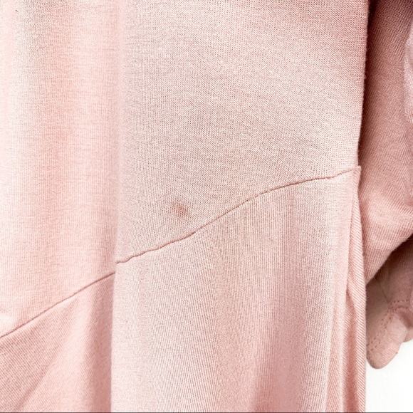 Pink Long Sleeve Top with Ruched Front & V-Neck - Picture 10 of 10